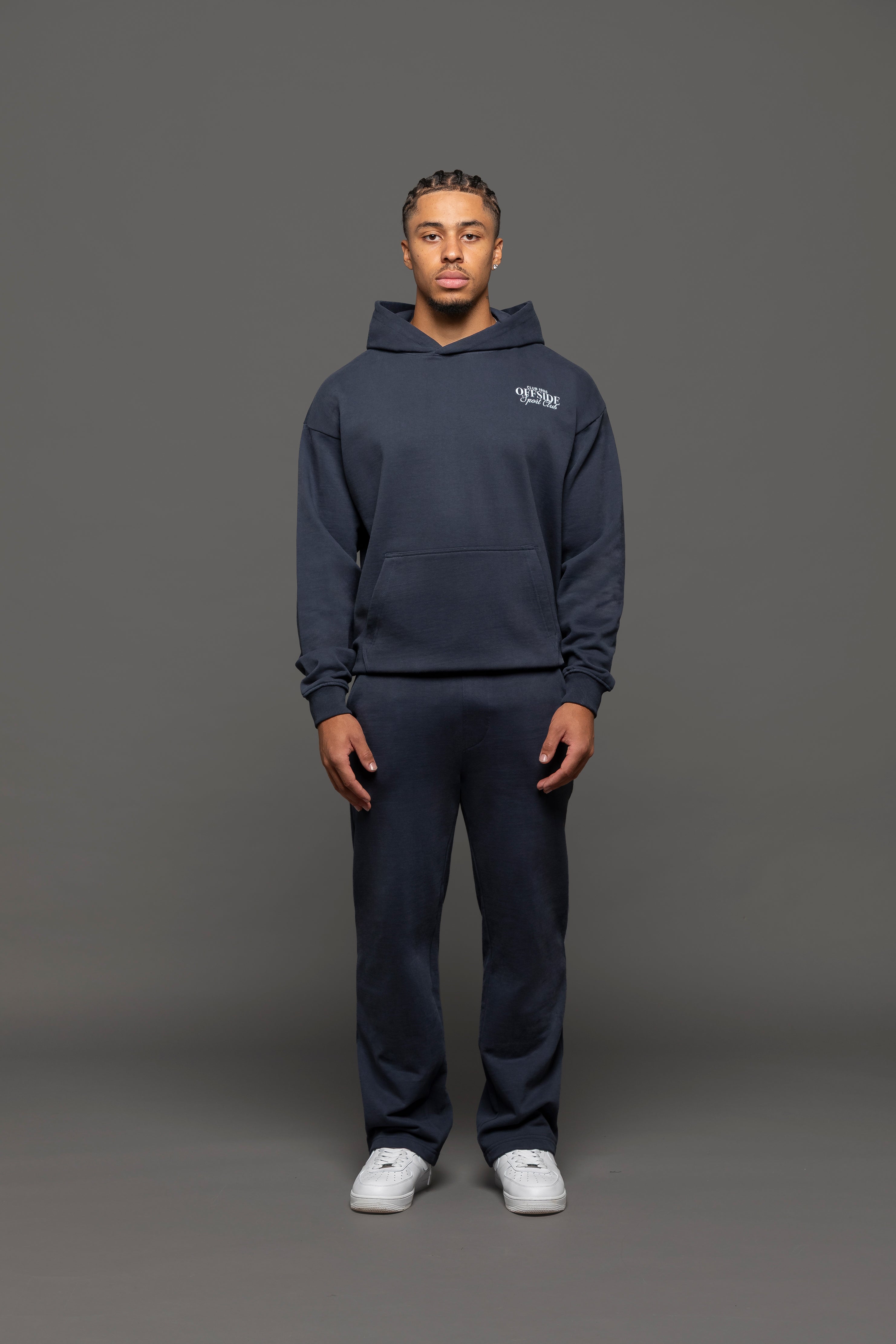 Atelier Graphic Print Hoodie - Navy