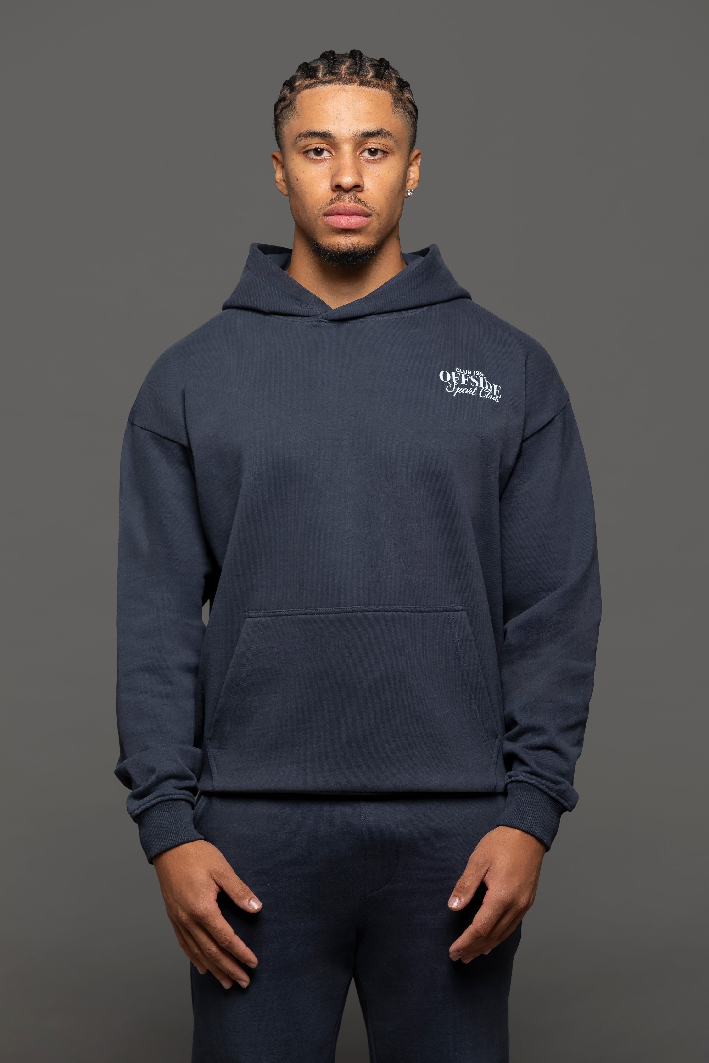 Atelier Graphic Print Hoodie - Navy