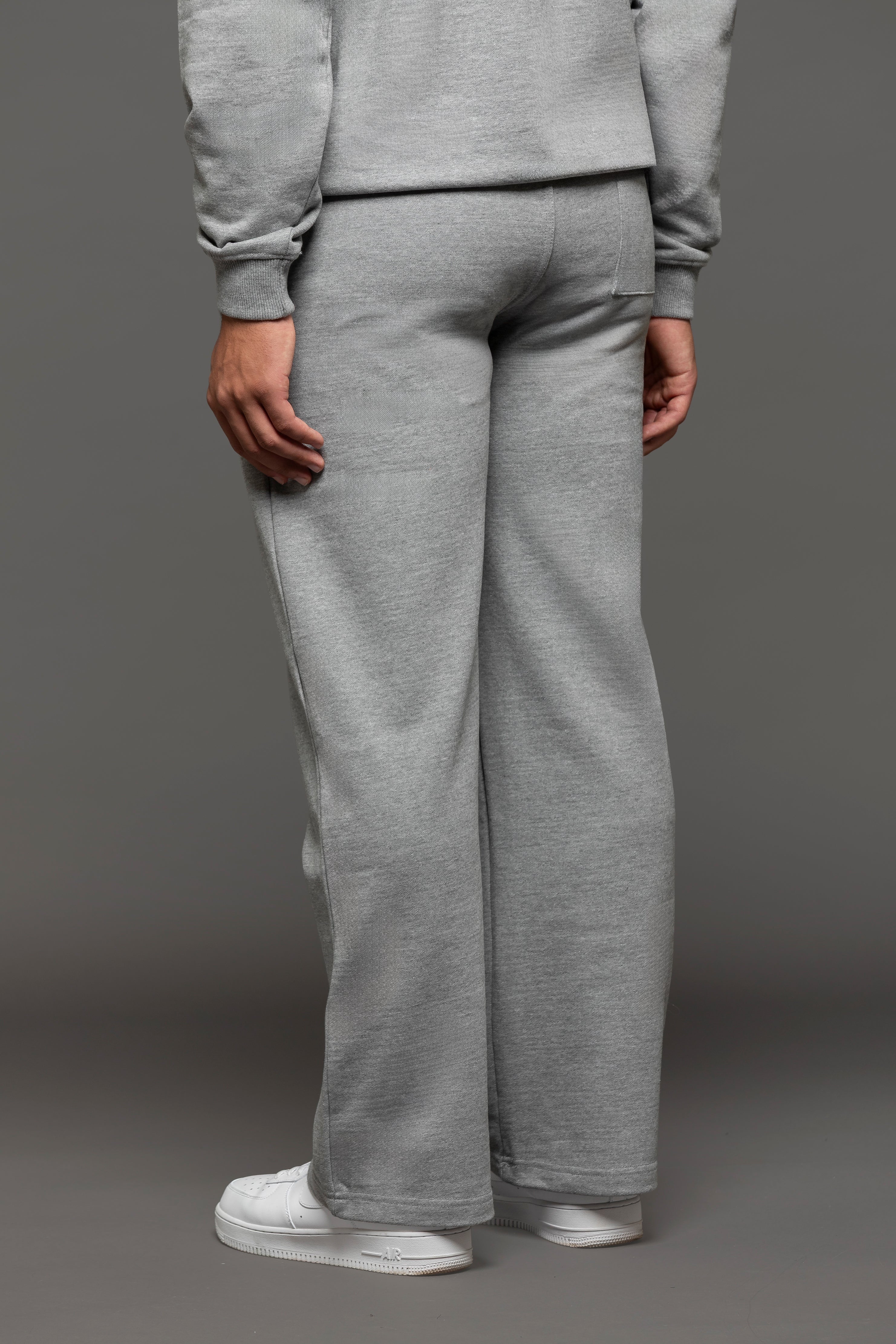 Relaxed Straight Leg Joggers - Grey