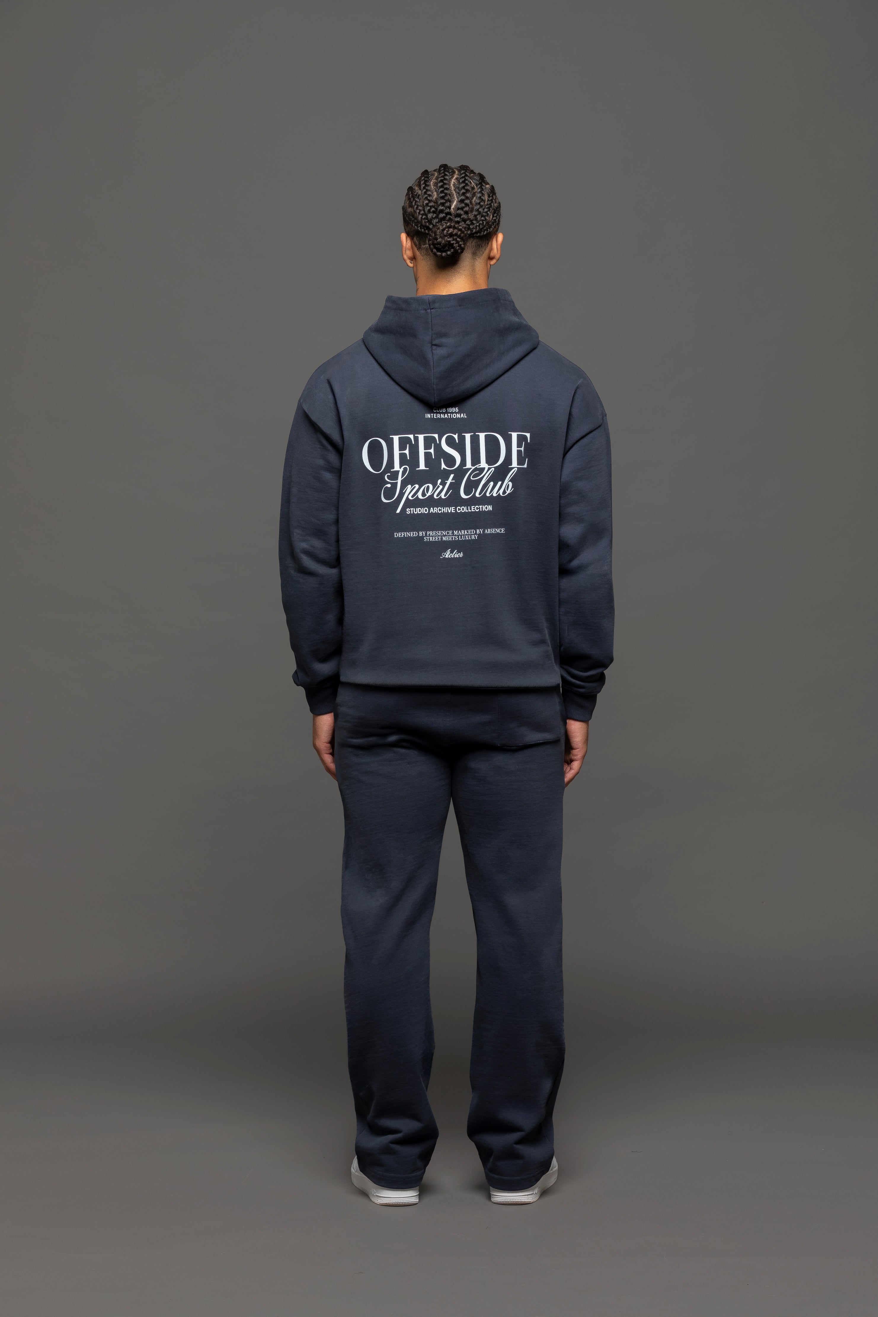 Atelier Graphic Print Hoodie - Navy