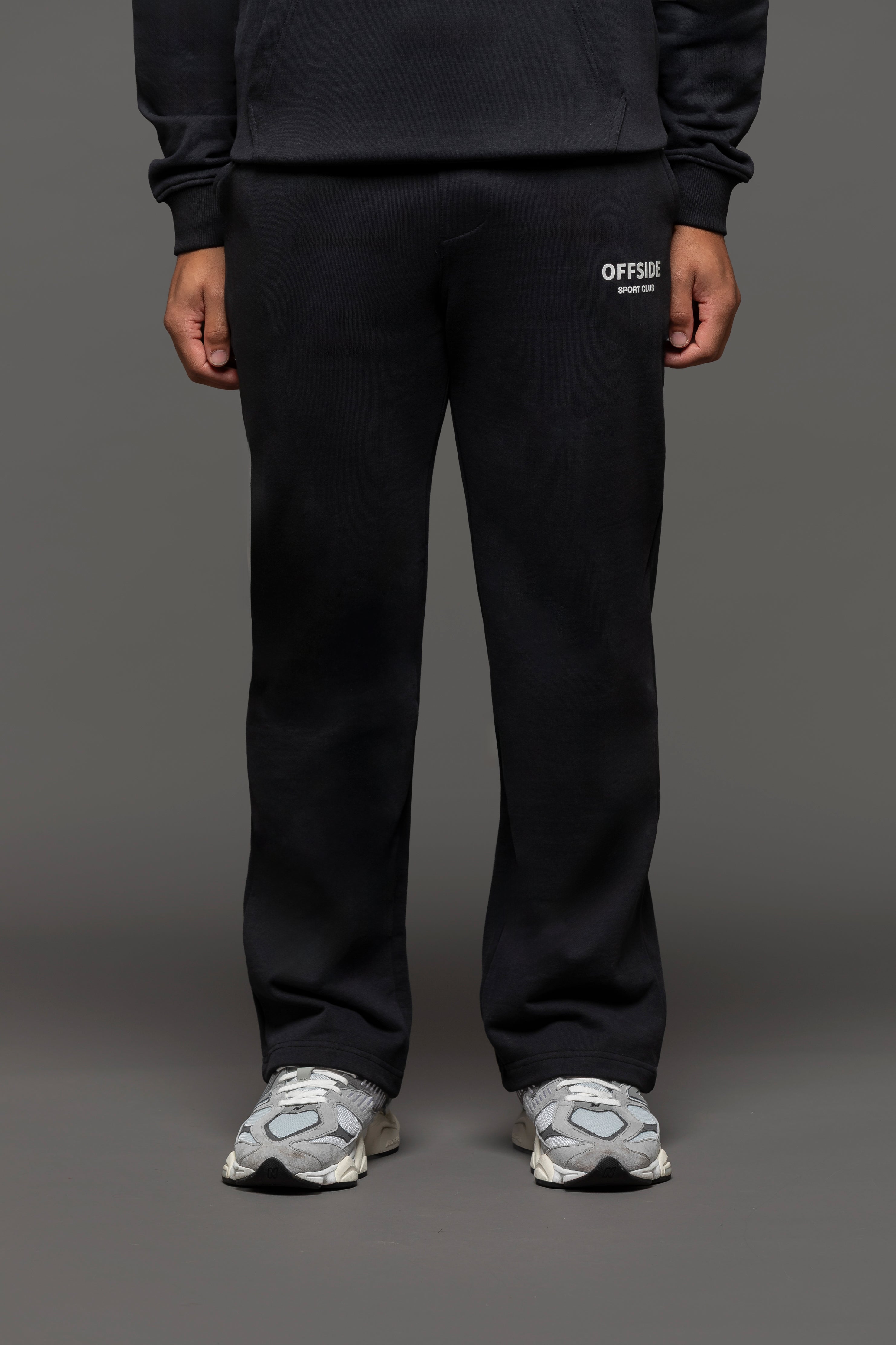 Offside Straight Leg Joggers - Black