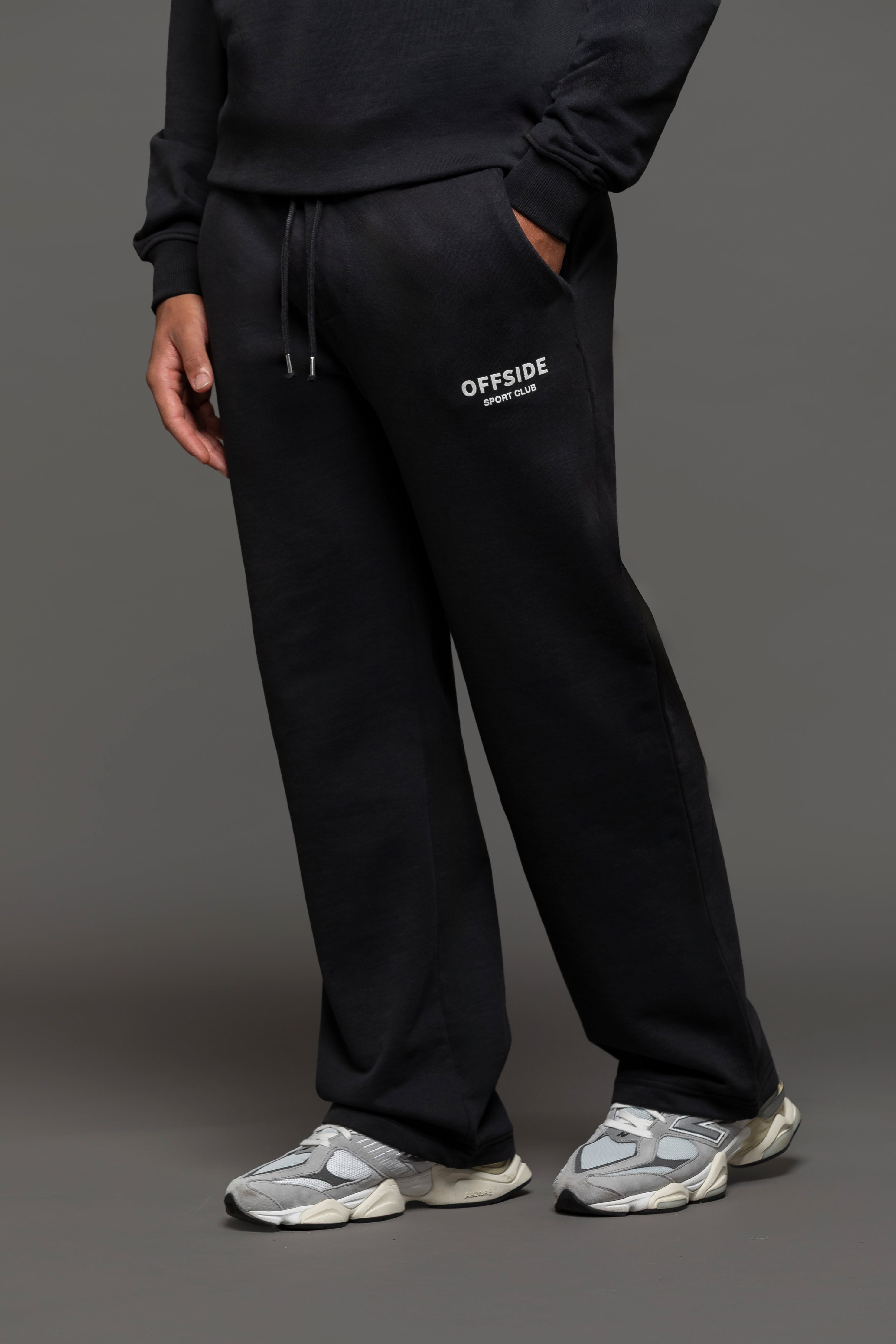 Offside Straight Leg Joggers - Black