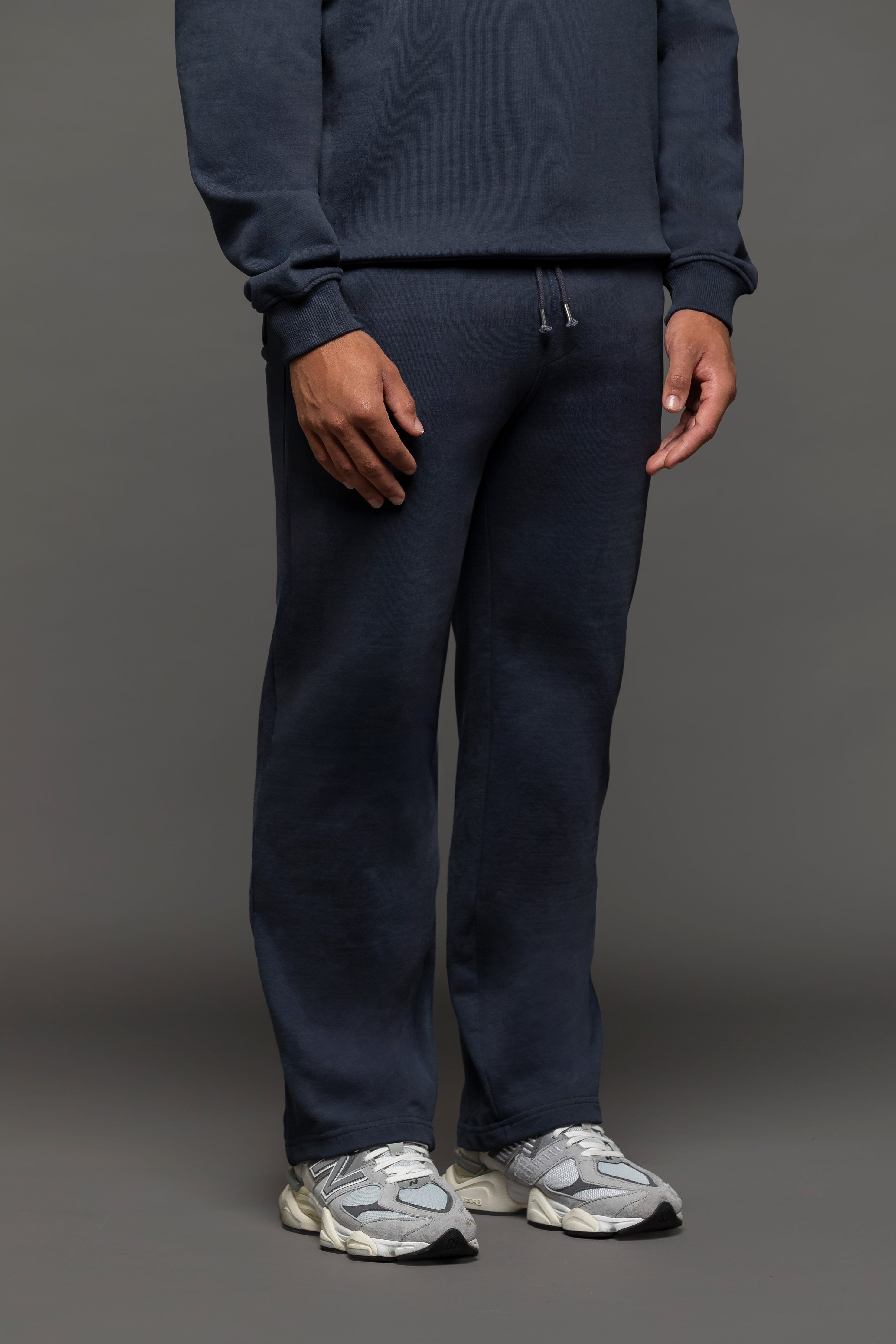 Relaxed Straight Leg Joggers - Navy