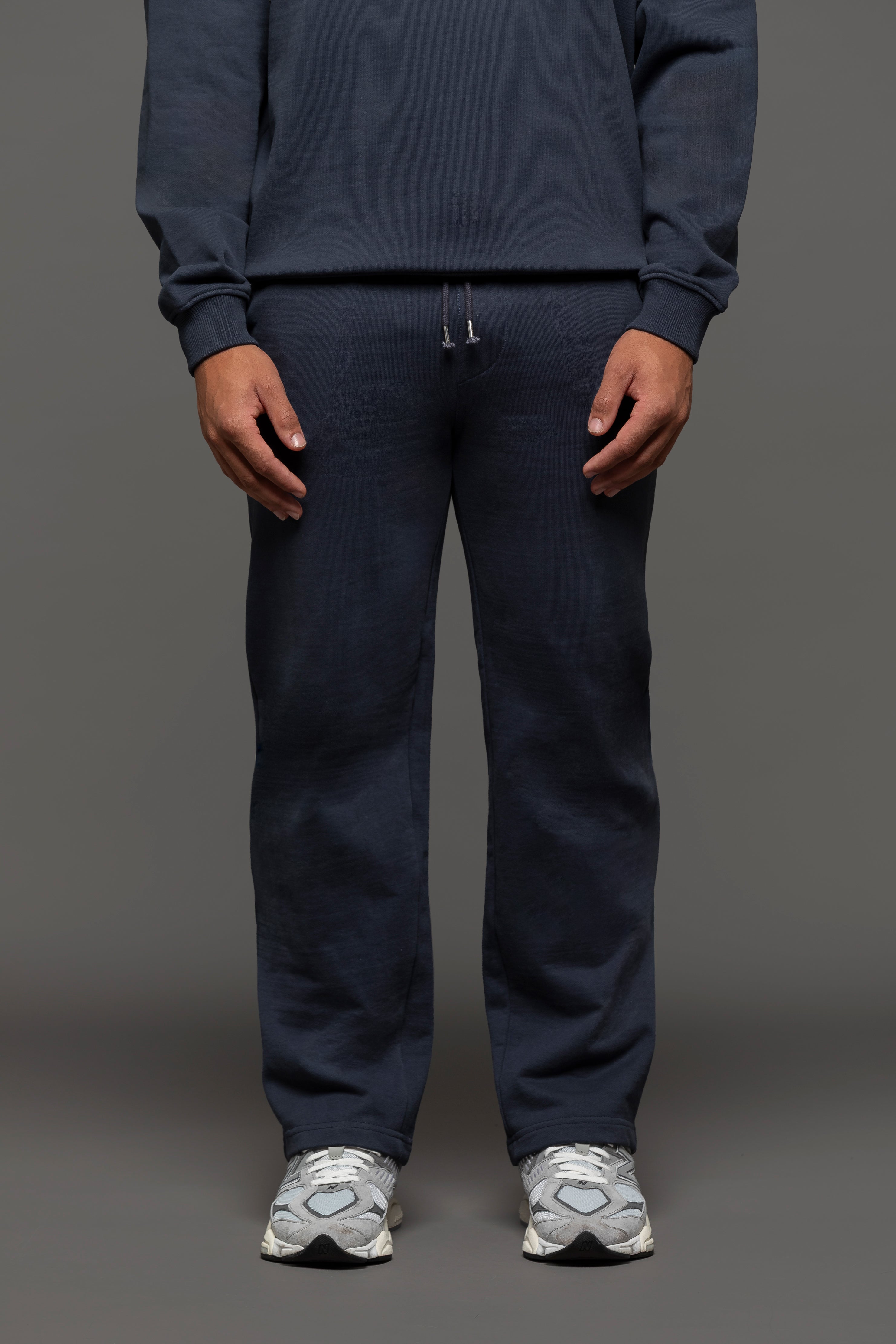 Relaxed Straight Leg Joggers - Navy