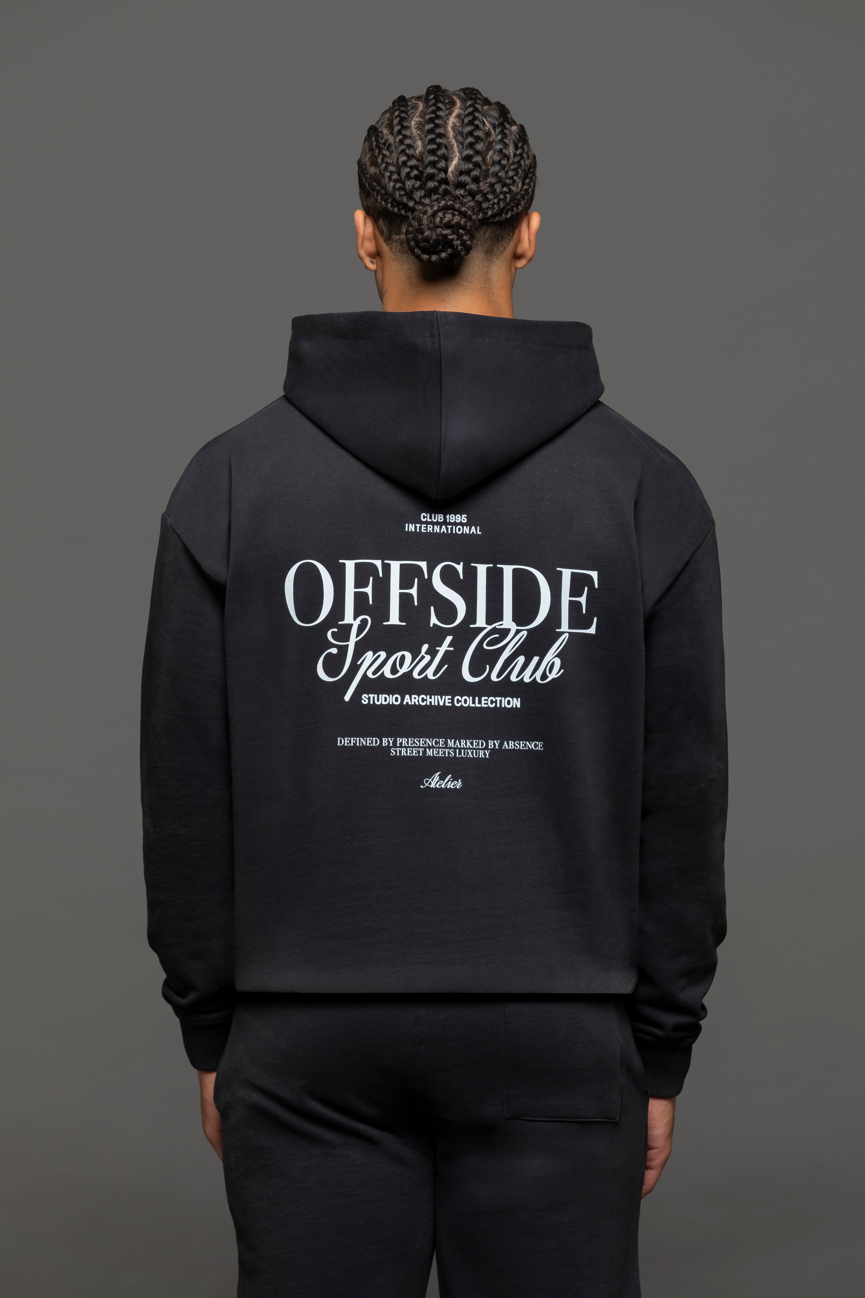 Atelier Graphic Print Hoodie - Black