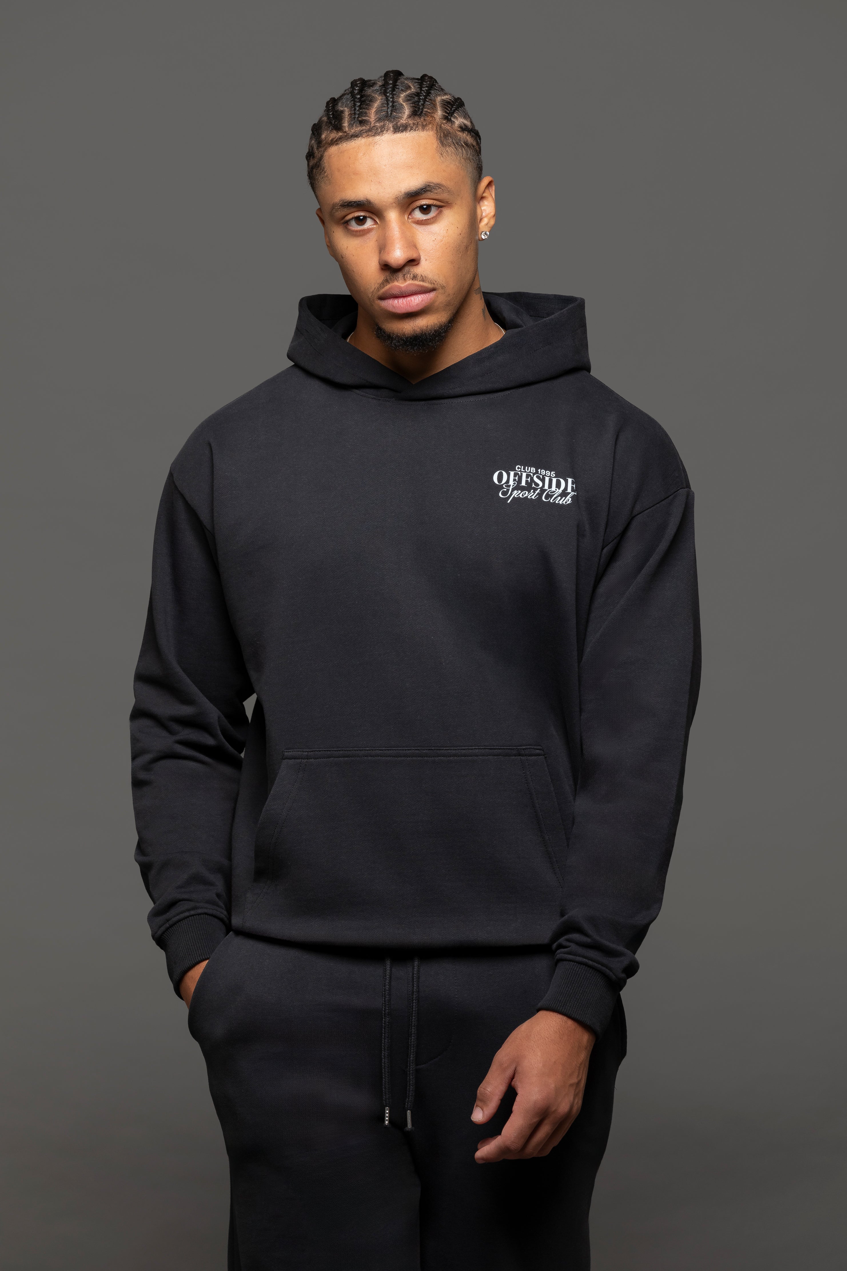 Atelier Graphic Print Hoodie - Black