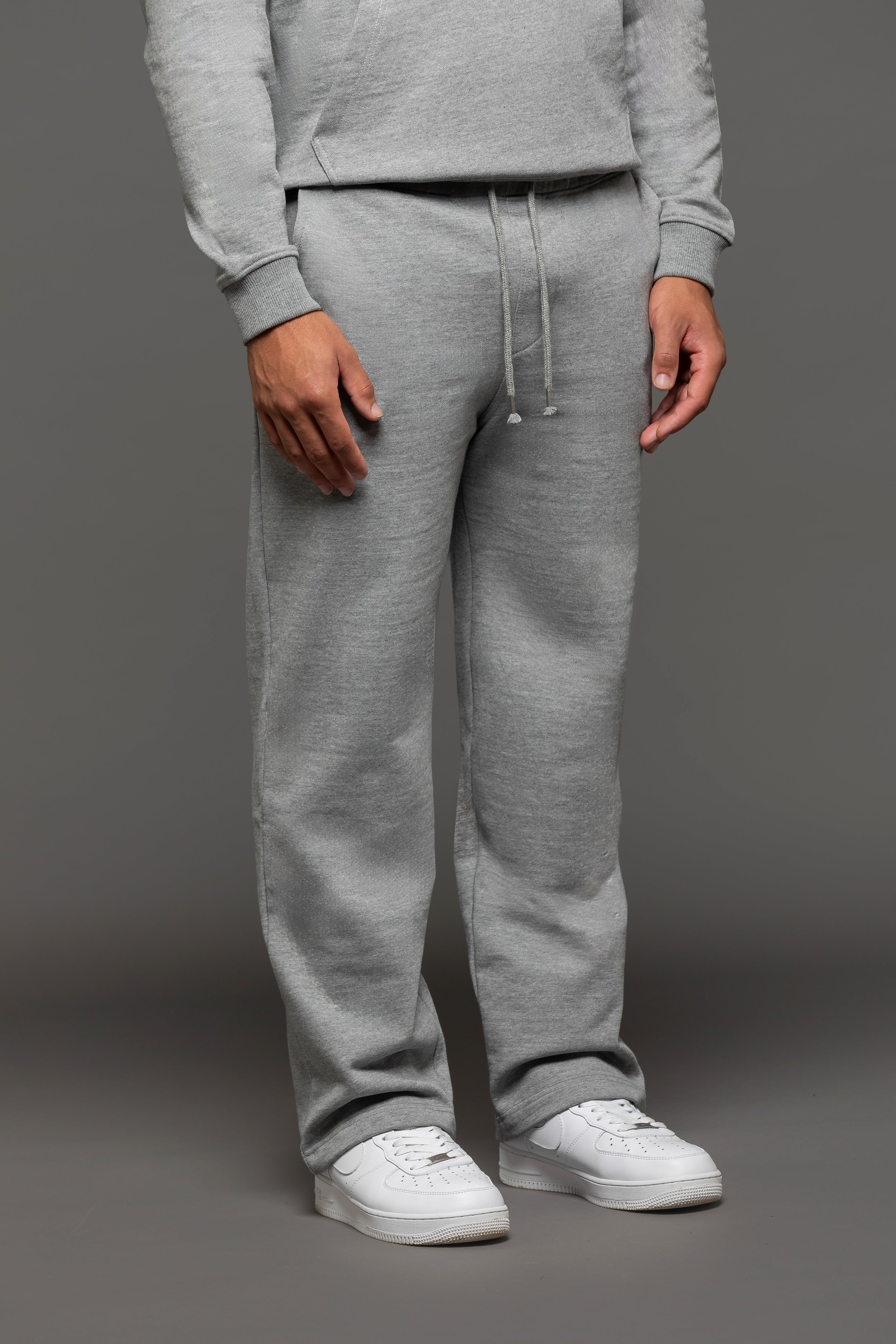 Relaxed Straight Leg Joggers - Grey