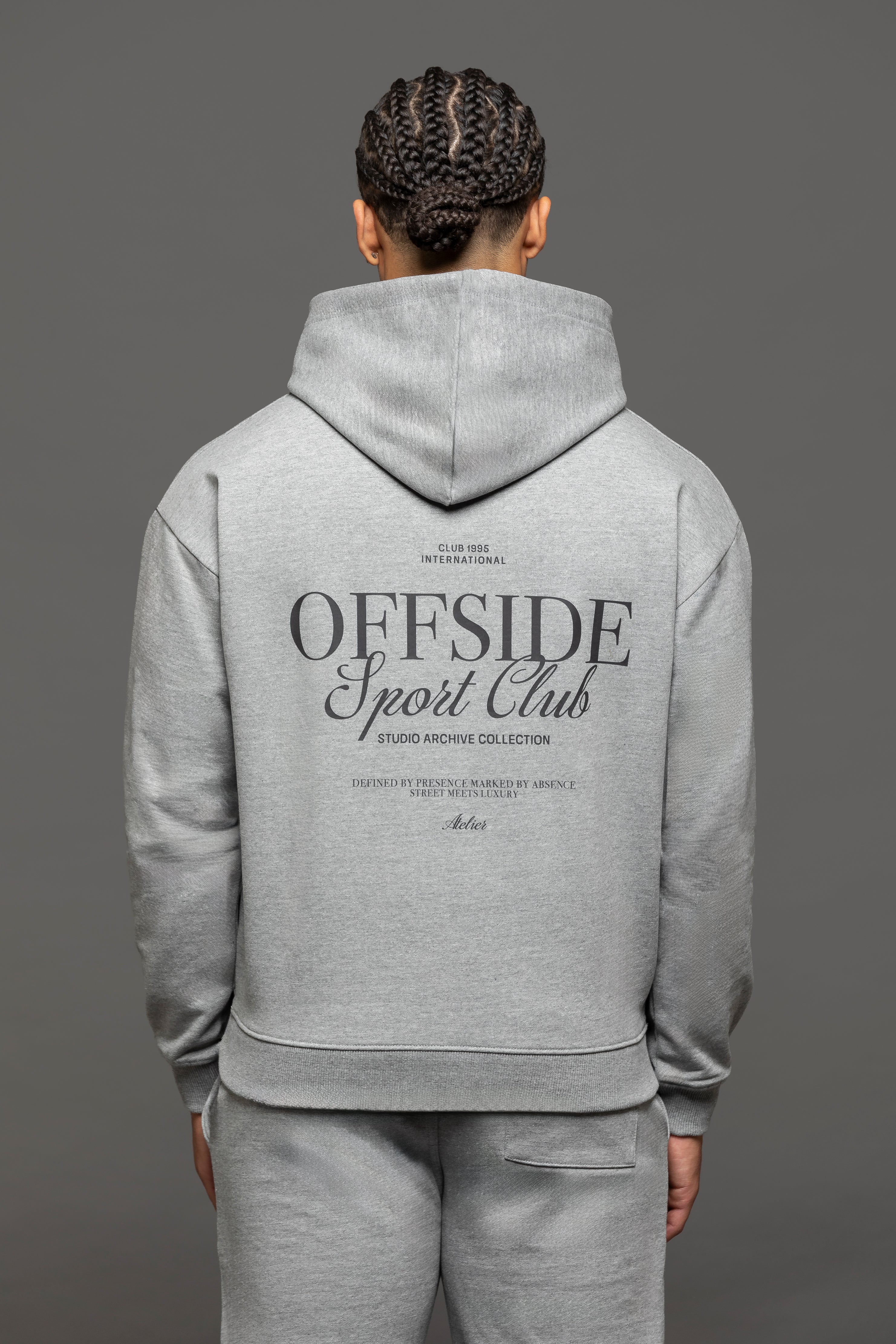 Atelier Graphic Print Hoodie - Grey