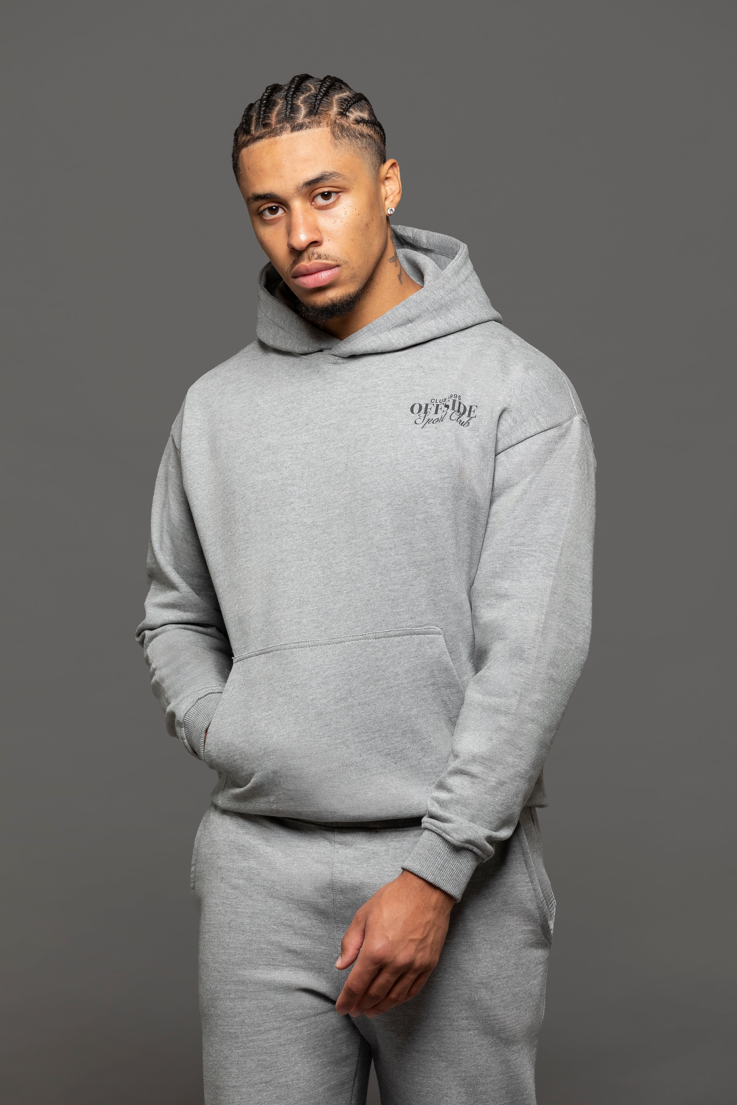 Atelier Graphic Print Hoodie - Grey