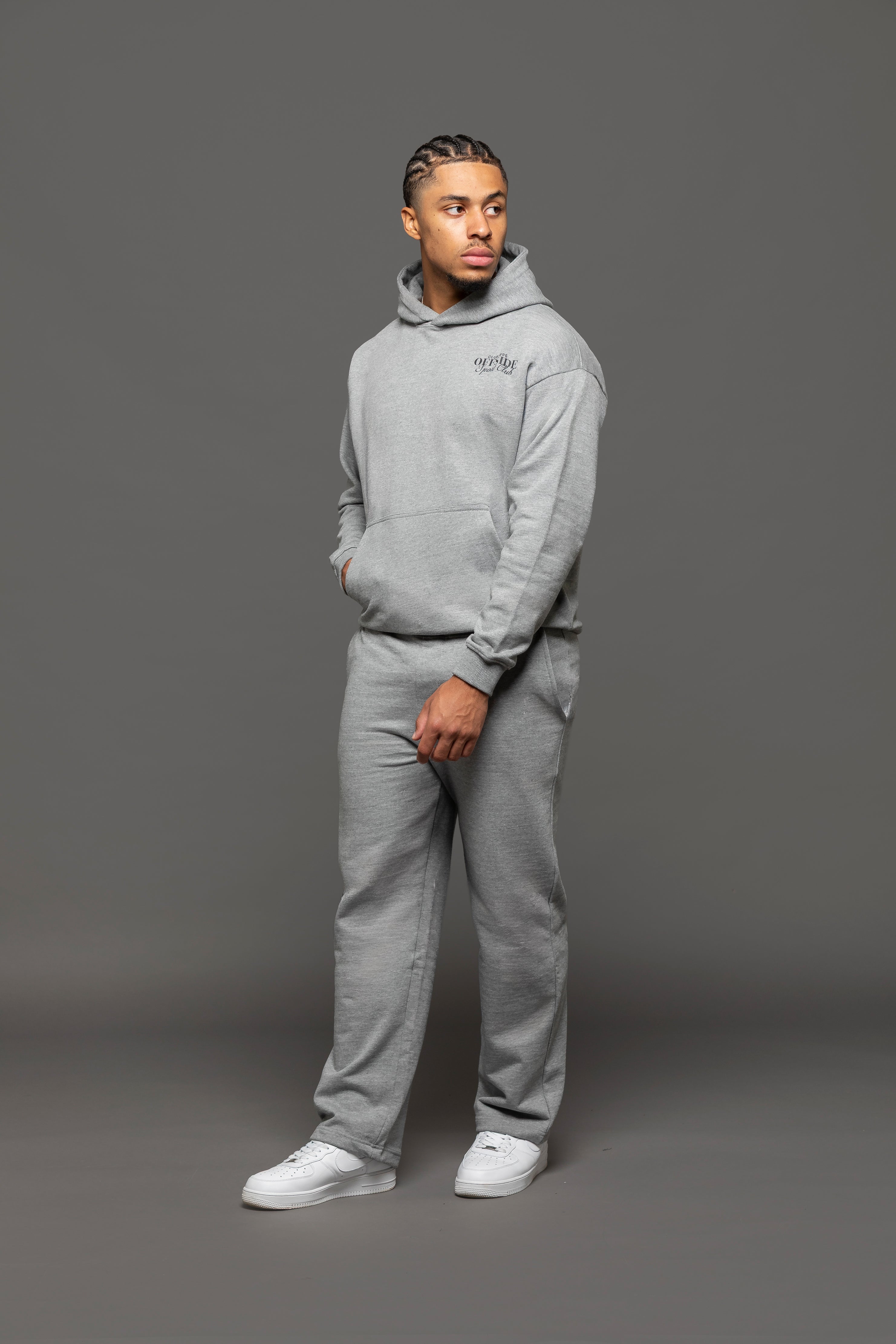 Atelier Graphic Print Hoodie - Grey
